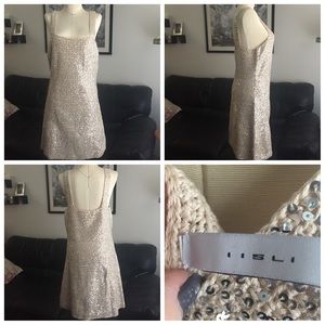 IISLI New York Evening Sequin Knit  Dress- M.